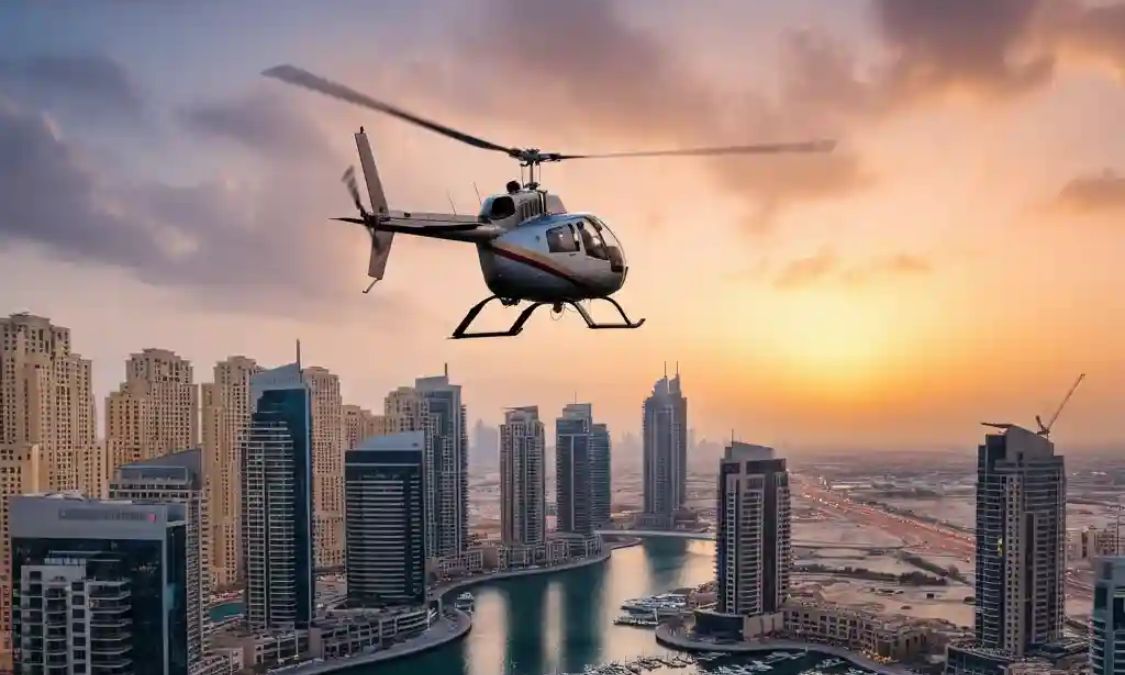 12-minute helicopter ride in Dubai